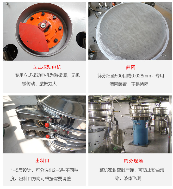 旋振篩定制化有：移動(dòng)，加緣，閘門(mén)等多種形式選擇。子母設(shè)計(jì)透網(wǎng)率高，換網(wǎng)方便。